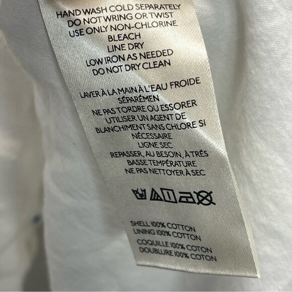 Free People Crystal Cove Smocked Mini Dress White Blue - Picture 8 of 14